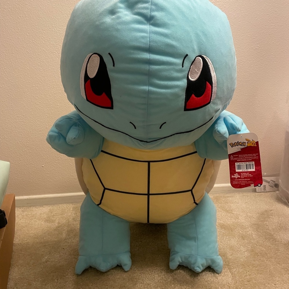 Pokémon Squirtle Jumbo Plush 28” – Official 2020 Toy Factory Collectible​